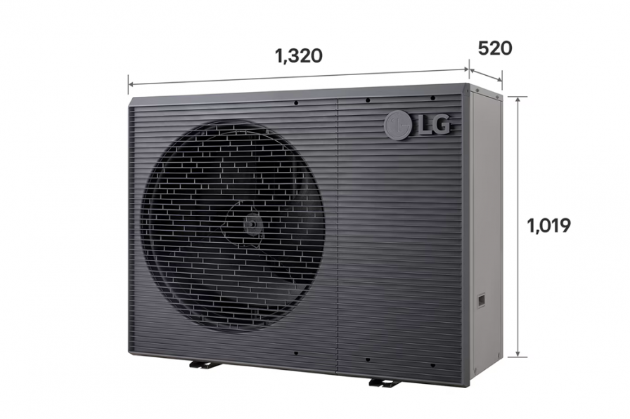 Термопомпа LG Monobloc HM121MRS.UB40