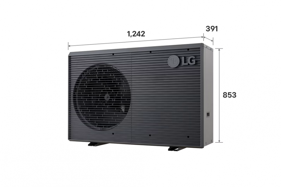 Термопомпа LG Monobloc HM051MRS.UA40